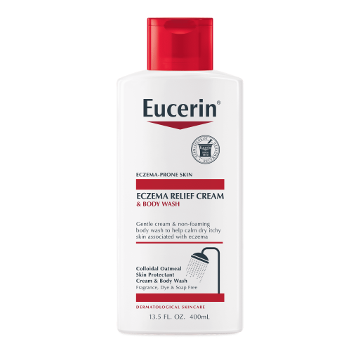 Eucerin Eczema Relief Cream & Body Wash, Eczema Body Wash, 13.5 Fl Oz Bottle
