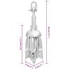 Folding Anchor with Rope Silver 1.5 lb Malleable Iron