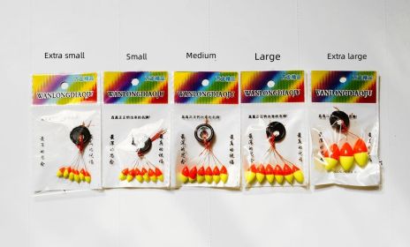 Two Color Oval Seven Star Fish Float (Option: Double color-Small-10PCS)