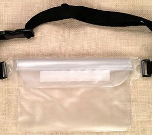 Waterproof Swimming Bag Ski Drift Diving Shoulder Waist Pack Bag Underwater Mobile Phone Bags Case Cover For Beach Boat Sports (Color: Transparent)