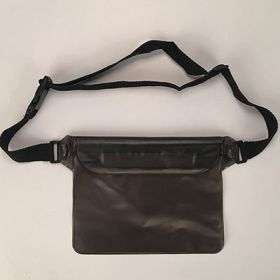 Waterproof Swimming Bag Ski Drift Diving Shoulder Waist Pack Bag Underwater Mobile Phone Bags Case Cover For Beach Boat Sports (Color: Black)