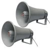 5 CORE Paging PA Horn Weatherproof 9 Inch Indoor Outdoor 20 Watt RMS 200W PMPO 8 Ohm Loud Speaker Alarm Siren Grey - UHC 150