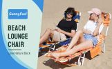 Beach Lounge Chair, Backpack Reclining Beach Chairs Lay Flat, Face Down Tanning Chair, Folding Camping Chairs Portable Camp Cot with Backpack Straps f