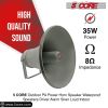 5 Core Indoor Outdoor PA Horn Circular Speaker 12 Inch 350W PMPO Loud Sound Megaphone Driver Horns w 400Hz-5KHz, 8 Ohm Waterproof Weatherproof Vehicle