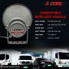 5 Core Indoor Outdoor PA Horn Circular Speaker 12 Inch 350W PMPO Loud Sound Megaphone Driver Horns w 400Hz-5KHz, 8 Ohm Waterproof Weatherproof Vehicle