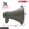 5 Core Indoor Outdoor PA Horn Circular Speaker 12 Inch 350W PMPO Loud Sound Megaphone Driver Horns w 400Hz-5KHz, 8 Ohm Waterproof Weatherproof Vehicle