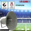 5 Core Indoor Outdoor PA Horn Circular Speaker 12 Inch 350W PMPO Loud Sound Megaphone Driver Horns w 400Hz-5KHz, 8 Ohm Waterproof Weatherproof Vehicle