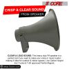 5 Core Indoor Outdoor PA Horn Circular Speaker 12 Inch 350W PMPO Loud Sound Megaphone Driver Horns w 400Hz-5KHz, 8 Ohm Waterproof Weatherproof Vehicle